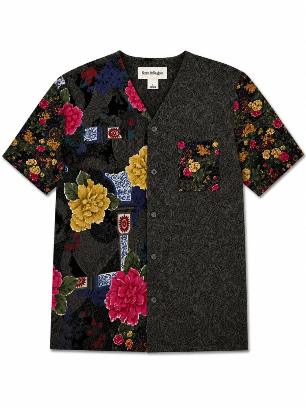 Norton McNaughton Artsy Floral Blouse 🌸 Vintage Rayon Top Size 8